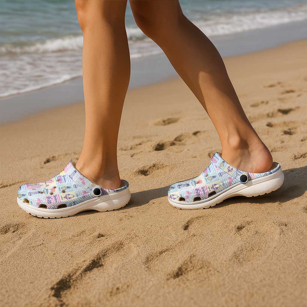 Aloha Summer Posters Grunge Textures Clogs Shoes LT01 - Polynesian Pride