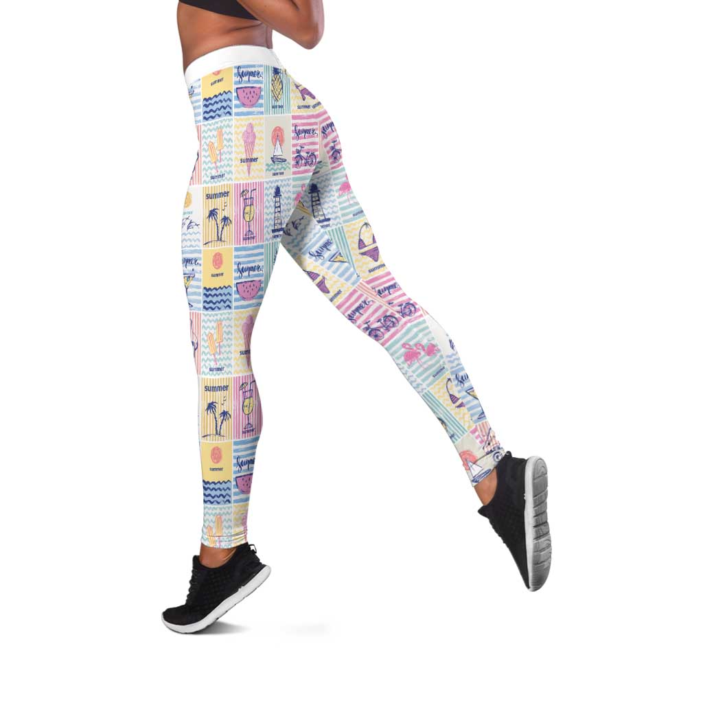 Aloha Summer Posters Grunge Textures Leggings LT01 Multicolor - Polynesian Pride