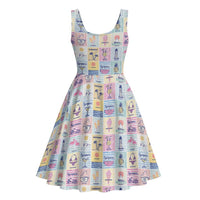 Aloha Summer Posters Grunge Textures Midi Dress LT01 - Polynesian Pride