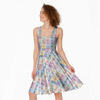 Aloha Summer Posters Grunge Textures Midi Dress LT01 - Polynesian Pride