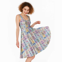 Aloha Summer Posters Grunge Textures Midi Dress LT01 - Polynesian Pride