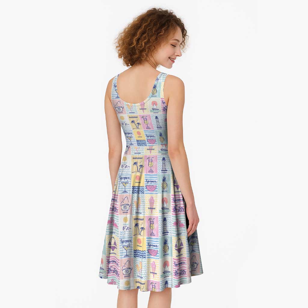 Aloha Summer Posters Grunge Textures Midi Dress LT01 - Polynesian Pride
