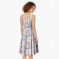 Aloha Summer Posters Grunge Textures Midi Dress LT01 - Polynesian Pride