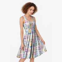 Aloha Summer Posters Grunge Textures Midi Dress LT01 - Polynesian Pride