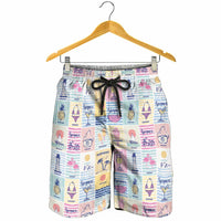 Aloha Summer Posters Grunge Textures Shorts for Men LT01 - Polynesian Pride
