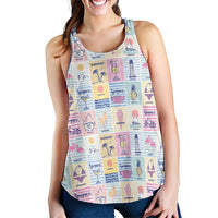 Aloha Summer Posters Grunge Textures Women Racerback Tank LT01 - Polynesian Pride