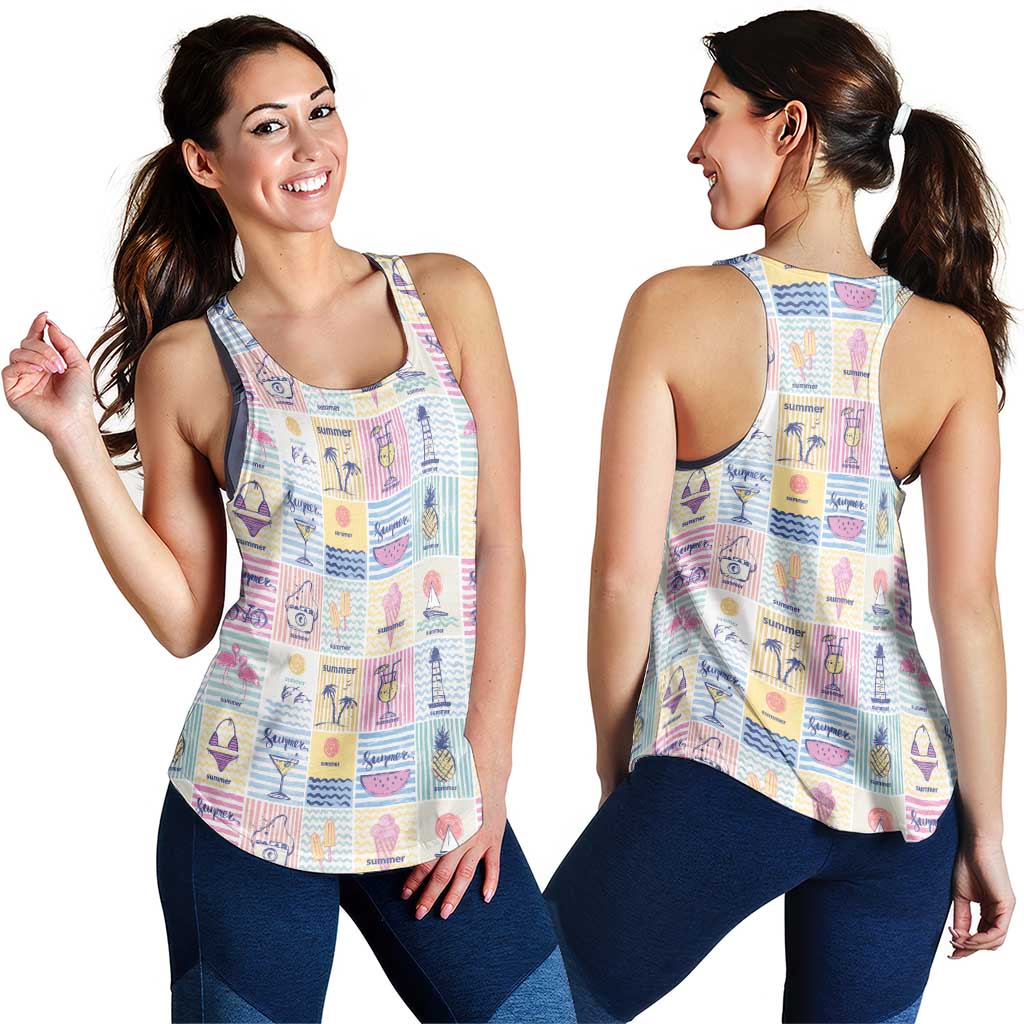 Aloha Summer Posters Grunge Textures Women Racerback Tank LT01 - Polynesian Pride