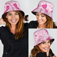 Anthurium Pikake Ti Leaf Palaka Bucket Hat Pink Version