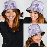 Anthurium Pikake Ti Leaf Palaka Bucket Hat Purple Version