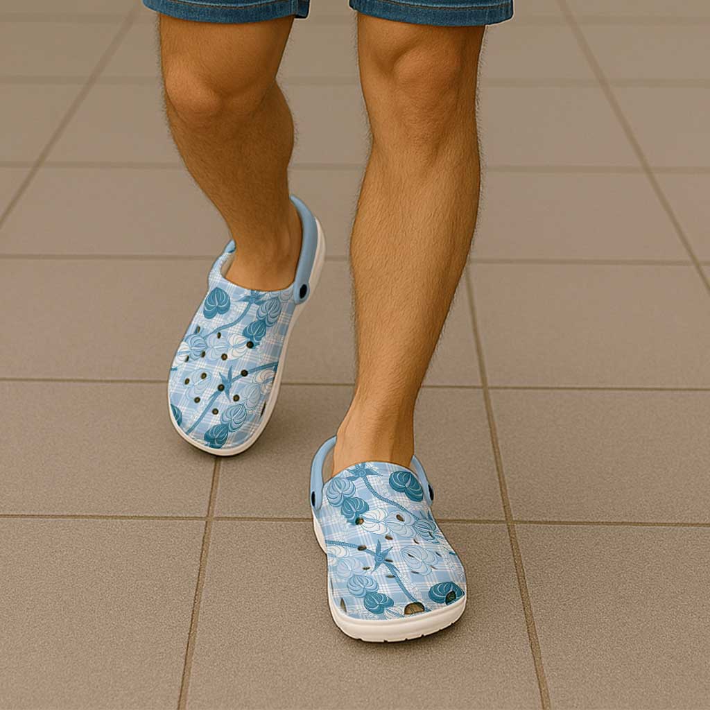 Anthurium Pikake Ti Leaf Palaka Clogs Shoes Blue Version