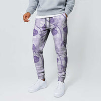 Anthurium Pikake Ti Leaf Palaka Jogger Pants Purple Version