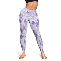 Anthurium Pikake Ti Leaf Palaka Leggings Purple Version