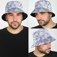 Anthurium Plumeria Lei Pastel Bucket Hat Purple Hawaiian Splendid Palaka