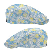 Anthurium Plumeria Lei Pastel Jeff Hat Blue Hawaiian Splendid Palaka LT01 - Polynesian Pride