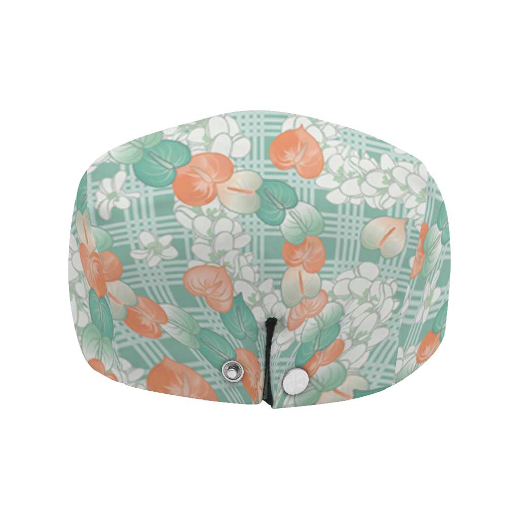 Anthurium Plumeria Lei Pastel Jeff Hat Teal Hawaiian Splendid Palaka