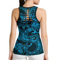 Aotearoa Maori Hei Tiki Hollow Tank Top Kikorangi Kowhaiwhai Puhoro Motif LT9 - Polynesian Pride