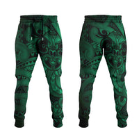 Aotearoa Maori Hei Tiki Jogger Pants Kakariki Kowhaiwhai Puhoro Motif