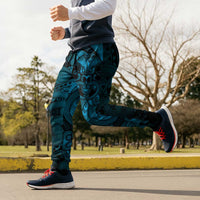 Aotearoa Maori Hei Tiki Jogger Pants Kikorangi Kowhaiwhai Puhoro Motif LT9 - Polynesian Pride
