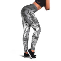 Aotearoa Maori Hei Tiki Leggings Kiwikiwi Kowhaiwhai Puhoro Motif