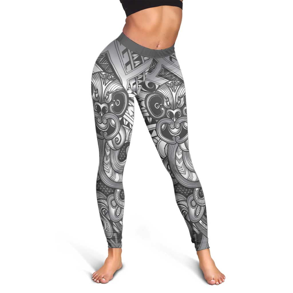 Aotearoa Maori Hei Tiki Leggings Kiwikiwi Kowhaiwhai Puhoro Motif