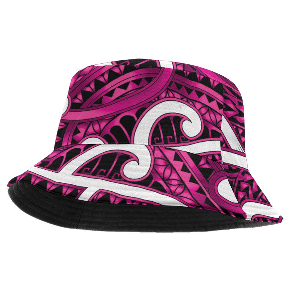 Aotearoa Maori Kowhaiwhai Bucket Hat Mawhero Puhoro and Patiki