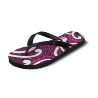 Aotearoa Maori Kowhaiwhai Flip Flops Mawhero Puhoro and Patiki
