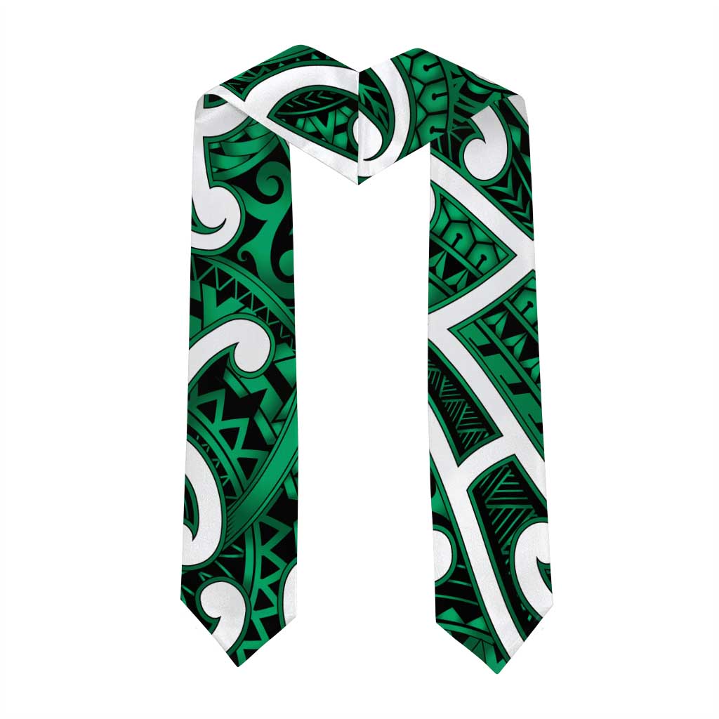 Aotearoa Maori Kowhaiwhai Graduation Stole Kakariki Puhoro and Patiki