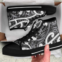 Aotearoa Maori Kowhaiwhai High Top Shoes Kiwikiwi Puhoro and Patiki