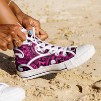 Aotearoa Maori Kowhaiwhai High Top Shoes Mawhero Puhoro and Patiki LT9 - Polynesian Pride