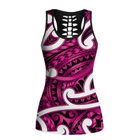Aotearoa Maori Kowhaiwhai Hollow Tank Top Mawhero Puhoro and Patiki