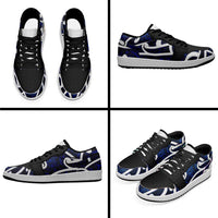 Aotearoa Maori Kowhaiwhai Low Sneakers Kikorangi Puhoro and Patiki