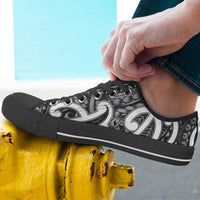 Aotearoa Maori Kowhaiwhai Low Top Shoes Kiwikiwi Puhoro and Patiki