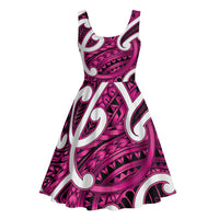 Aotearoa Maori Kowhaiwhai Midi Dress Mawhero Puhoro and Patiki LT9 - Polynesian Pride