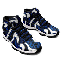 Aotearoa Maori Kowhaiwhai Sneakers J11 Kikorangi Puhoro and Patiki