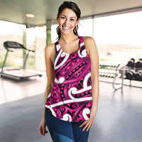 Aotearoa Maori Kowhaiwhai Women Racerback Tank Mawhero Puhoro and Patiki LT9 - Polynesian Pride