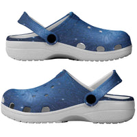 Aotearoa New Zealand New Year Clogs Shoes Tribal Koru Tattoo Blue Galaxy Maori Silver Fern LT03 - Polynesian Pride
