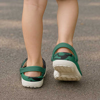 Australia New Zealand Rugby Clogs Shoes Green Aboriginal Wallabies and Maori Black Fern - Polynesian Pride