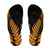 Australia New Zealand Rugby Flip Flops Gold Aboriginal Wallabies and Maori Black Fern - Polynesian Pride