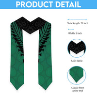 Australia New Zealand Rugby Graduation Stole Green Aboriginal Wallabies and Maori Black Fern LT9 - Polynesian Pride