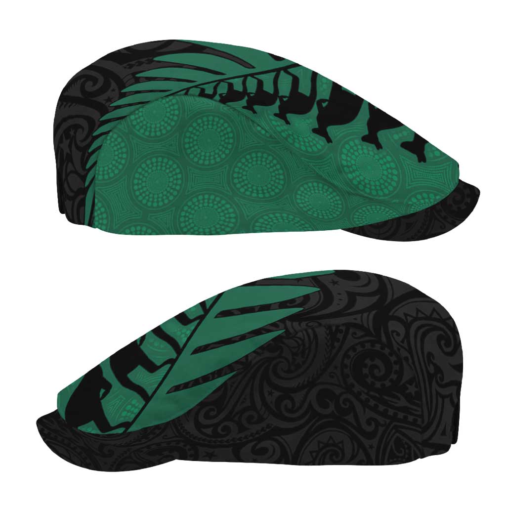 Australia New Zealand Rugby Jeff Hat Green Aboriginal Wallabies and Maori Black Fern LT9 - Polynesian Pride