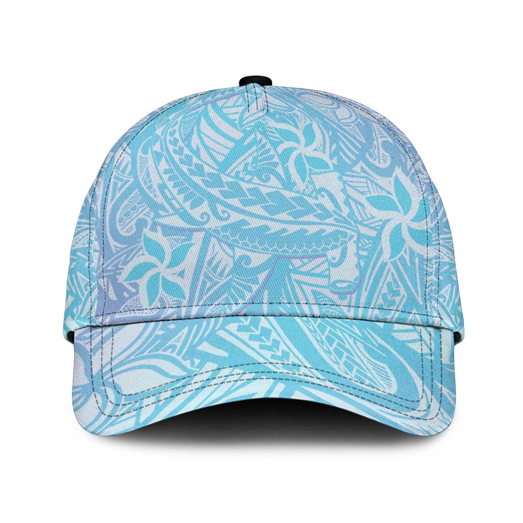 Baby Blue Gradient Polynesia Classic Cap Hawaiian Tribal Hammerhead Shark Tattoo LT14 Universal Fit Baby Blue - Polynesian Pride