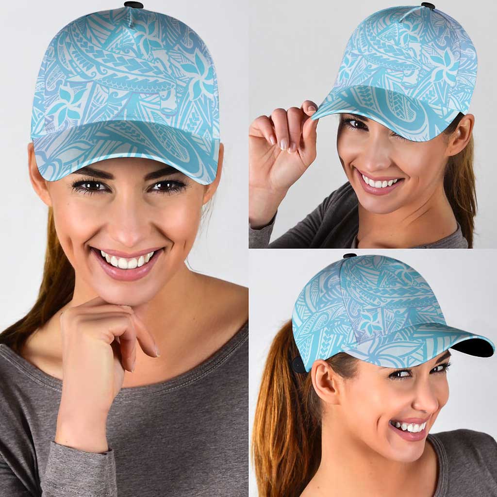 Baby Blue Gradient Polynesia Classic Cap Hawaiian Tribal Hammerhead Shark Tattoo LT14 - Polynesian Pride