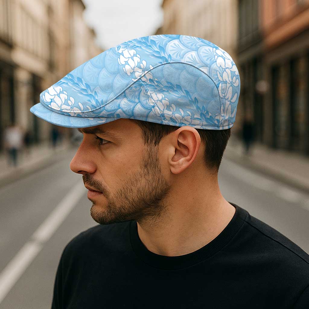 Baby Blue Mermaid Puakenikeni Maile Lei Jeff Hat