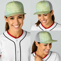 Baby Green Gradient Polynesia Baseball Net Cap Hawaiian Tribal Hammerhead Shark Tattoo - Polynesian Pride