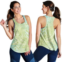 Baby Green Gradient Polynesia Women Racerback Tank Hawaiian Tribal Hammerhead Shark Tattoo - Polynesian Pride
