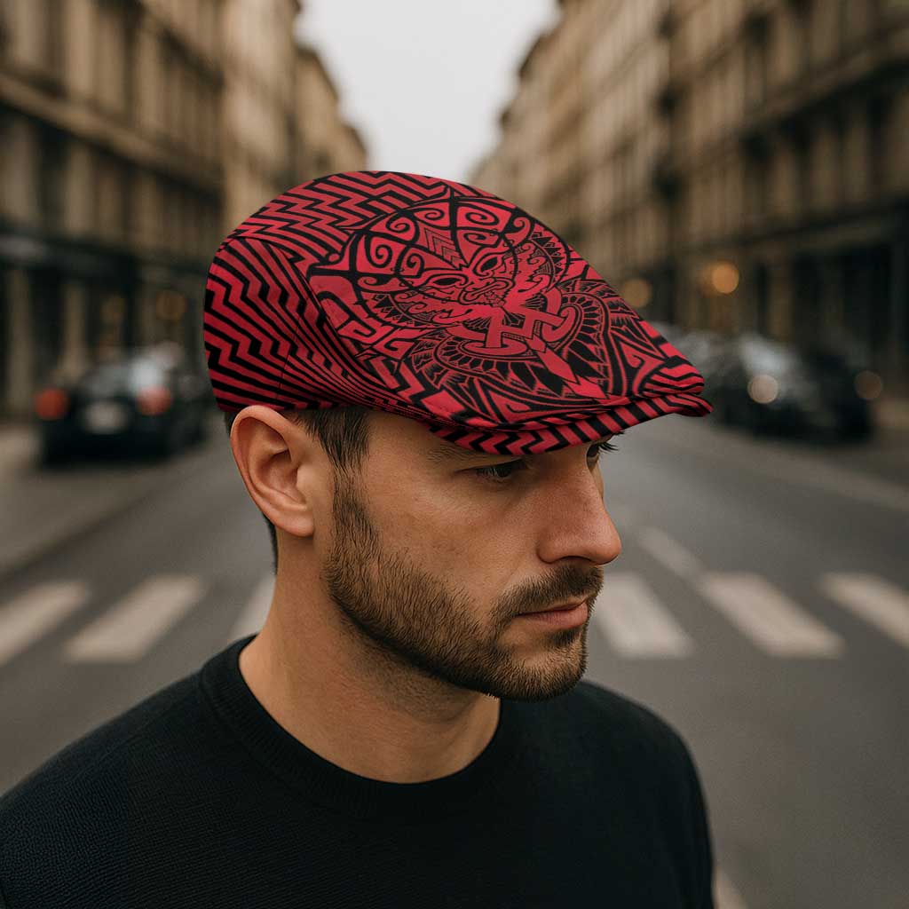 Basketball New Zealand Jeff Hat Red Maori Ta Moko Indigenous - Polynesian Pride
