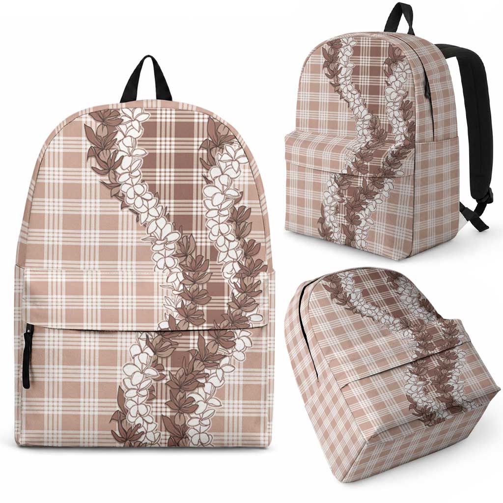 Beige Hawaii Palaka Backpack Hawaiian Honohono Lei LT05 - Polynesian Pride