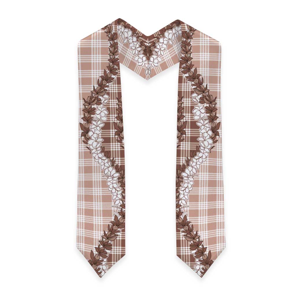 Beige Hawaii Palaka Graduation Stole Hawaiian Honohono Lei