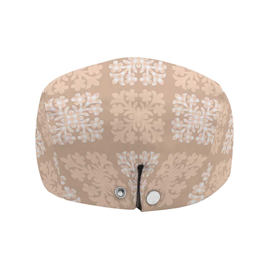 Beige Palaka Quilt Hawaii Jeff Hat Traditional Hawaii-plaid Pattern - Polynesian Pride