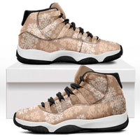 Beige Palaka Quilt Hawaii Sneakers J11 Traditional Hawaii-plaid Pattern - Polynesian Pride